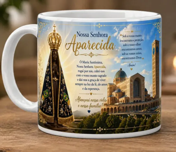 Caneca de porcelana 325 ml Nsa. Sra.Aparecida