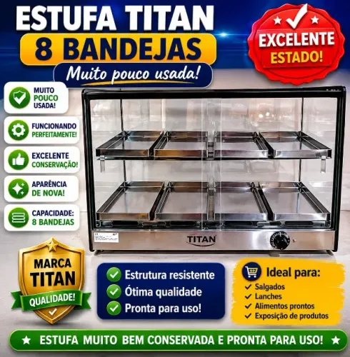 ESTUFA TITAN - Quadrada Dupla de 8 Bandejas