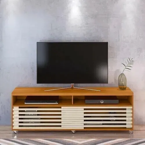 Rack para TV com Rodizios 1.82m - Entrega e Monta na Hora