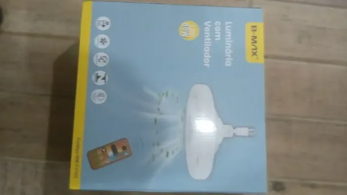 LAMPADA COM VENTILADOR DE TETO CONTROLE REMOTO