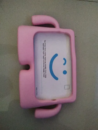 Capa emborracha tablet anti queda rosa