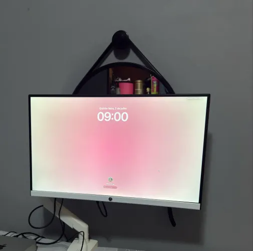 Monitor Led Curvo Brazil Pc 23.8 Full Hd 100hz Com Áudio Integrado + BRAÇO MECÂNICO
