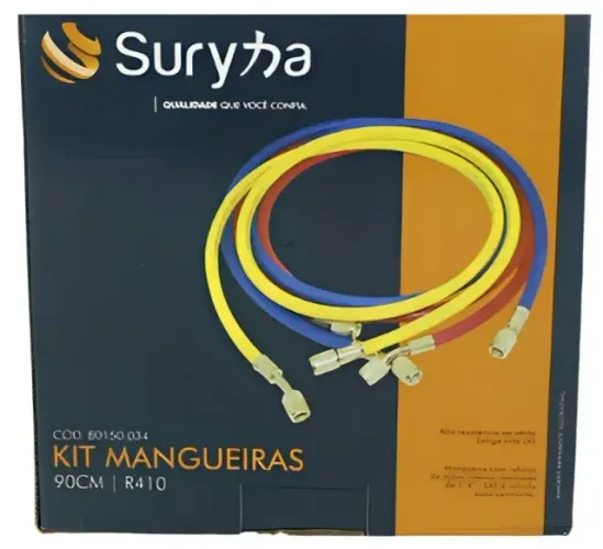 Kit 03 Mangueiras Manifold Residencial R410 Premium 90cm