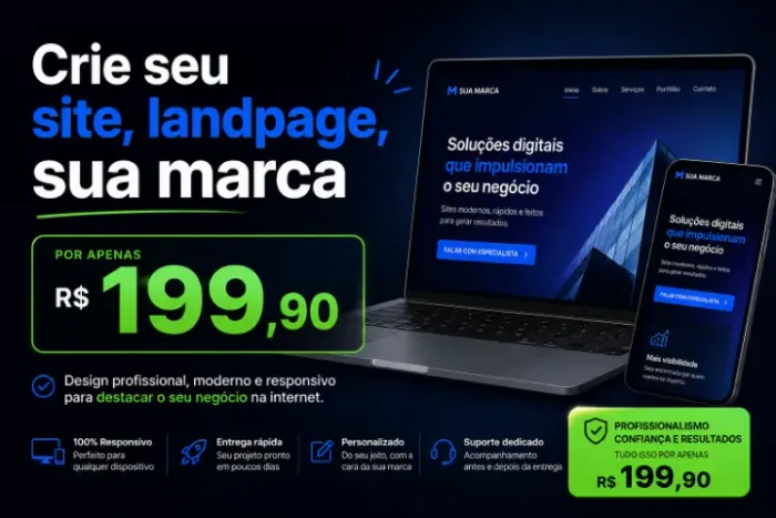 Criação de Sites, Landing Pages e Marcas