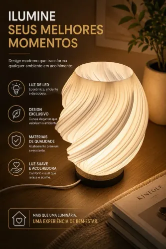 Luminária orgânica led