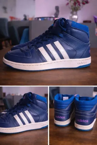 Tênis adidas cano alto azul