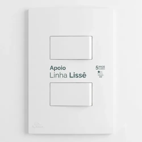 Conjunto de interruptores paralelos apoia 10A com placa e suporte 