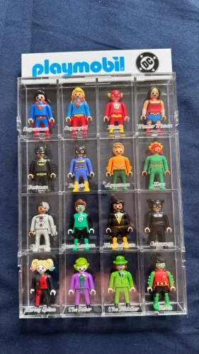 Coleção Completa Playmobil Kinder Ovo - 16 Bonecos + Expositor