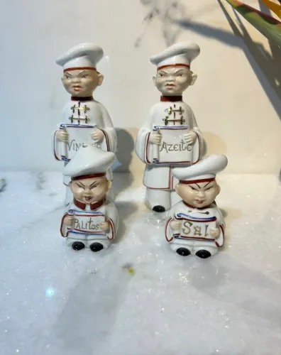 Kit galheteiro chinês em porcelana