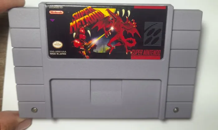 Super metroid cartucho fita super nintendo snes