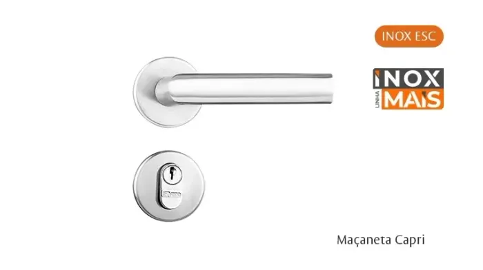Conjunto Maçaneta em Aço Inox