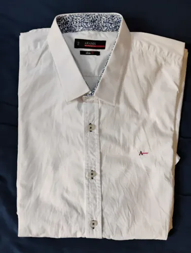 Camisa Aramis tamanho GG slim fit manga curta