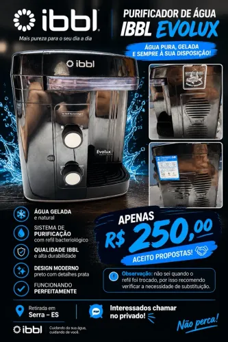 Purificador de água IBBL Evolux