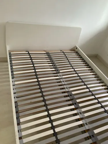 cama casal mdf branca reforçada