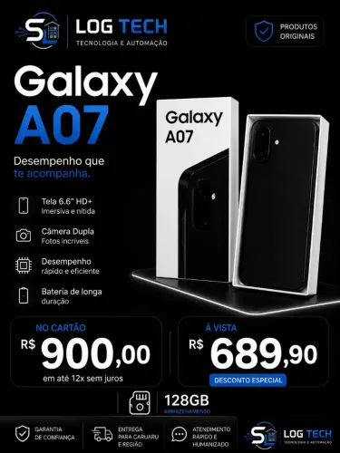 Samsung Galaxy A07 128GB Preto