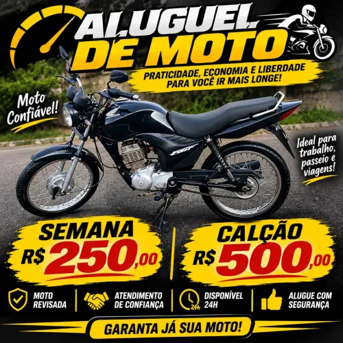 Aluguel de moto com seguro e revisão inclusa