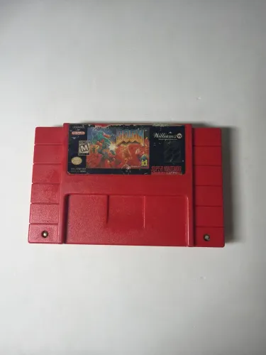 Doom SNES Original Cartucho Super Nintendo Vermelho