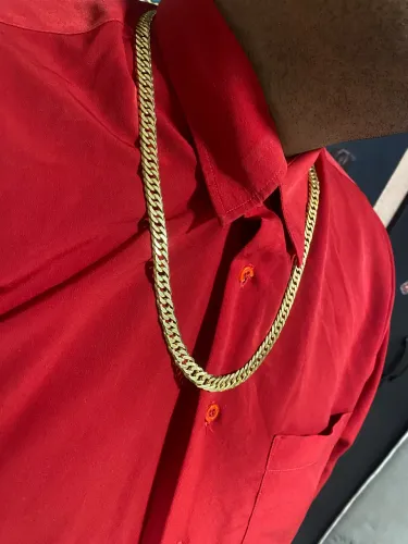 Corrente Elo Grumid Duplo Banhada a Ouro 18k