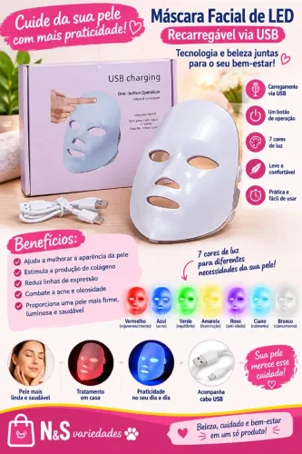 Máscara facial LED