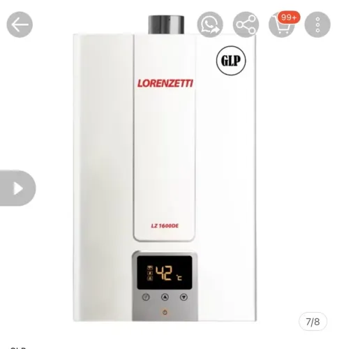 Aquecedor a gás 15l glp