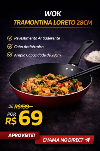 WOK TRAMONTINA LORETO 28CM