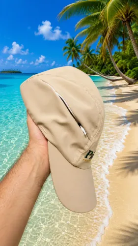Boné Projeto Tamar com bolso. Bom para esportes.