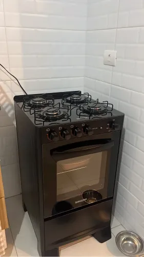 Fogão vidro temperado - 4 bocas - forno