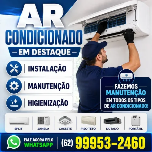 Ar condicionado, instalação manutenção higienização 