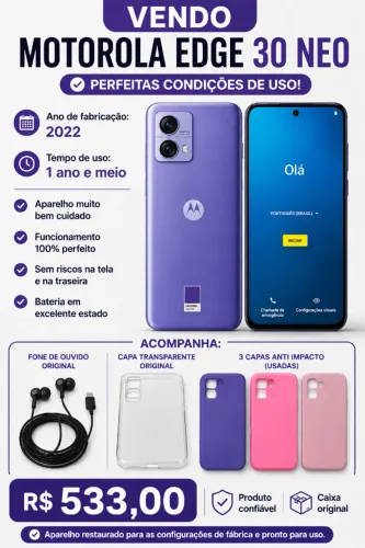 Celular Motorola Edge 30 NEO 533 reais