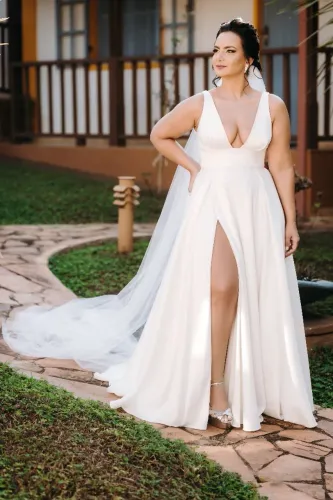 Vestido de noiva minimalista e único!
