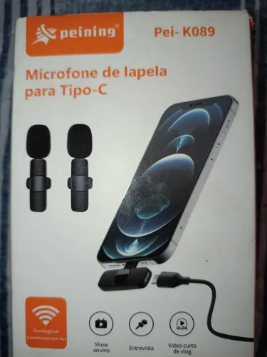 MICROFONE DE LAPELA PARA TIPO-C