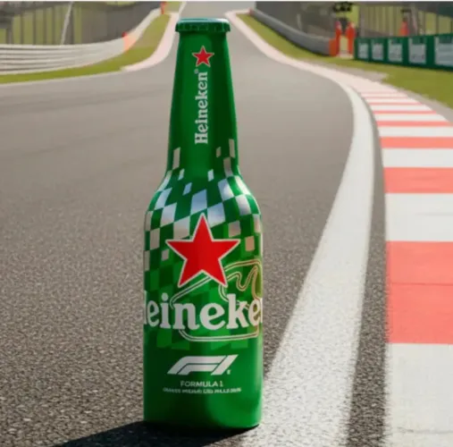 Kit com 3 garrafas alumínio Heineken Fórmula 1