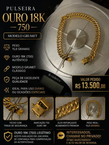 Pulseira Ouro 15.6g