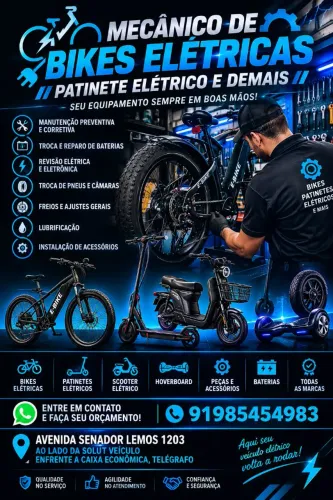 Manutenção de bike elétrica e patinete