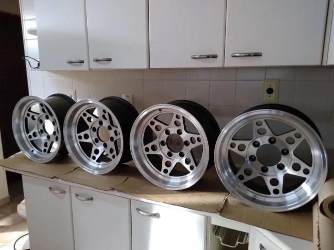 Rodas D20 C10 A10 GM aro 16 camper Bonanza 16 caminhonete Mangels binno alloy rodão 