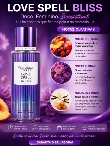 Victoria?s Secret Love Spell Bliss Original 250ml | Doce, Feminino e Irresistível