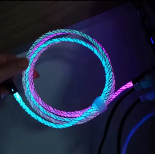 Cabo RGB 8k Everglide USB-C 1,5M para Teclado Mecânico e Magnético