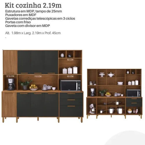 Armário de cozinha 2.19m porto