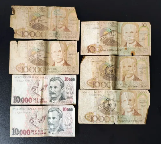 Lote Cédulas Antigas Cruzados e Cruzeiros