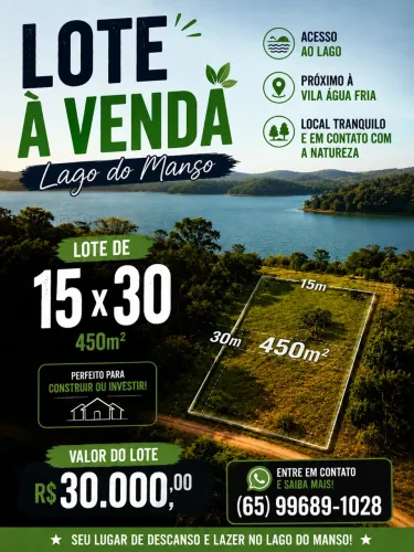 Lote no lago do manso 