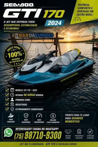 SEA-DOO GTI 170 2024 - OPORTUNIDADE!