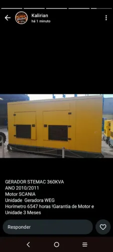 Gerador stemac 360 kva