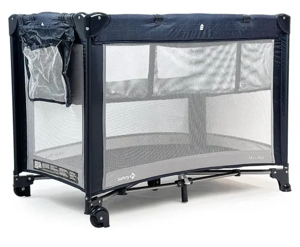 Berço portátil Safety 1st azul com colchão