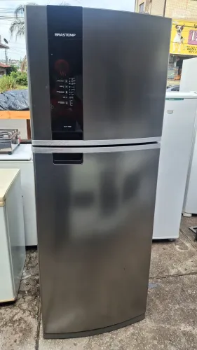 GELADEIRA BRASTEMP DUPLEX FROST FREE INOX SEMI-NOVA