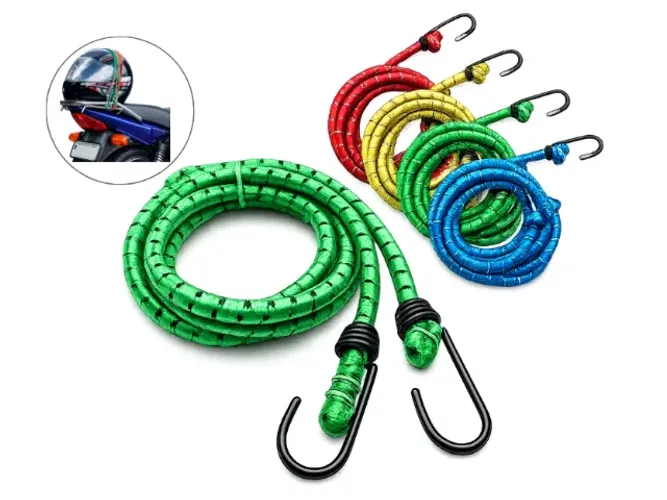 Extensor Corda Elástica para Bagageiro com Gancho Moto e Bicicleta