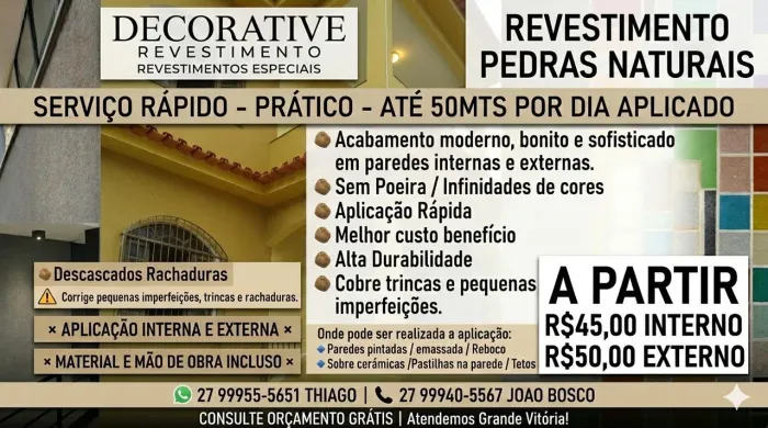 Revestimento marmorizado - Pedras naturais
