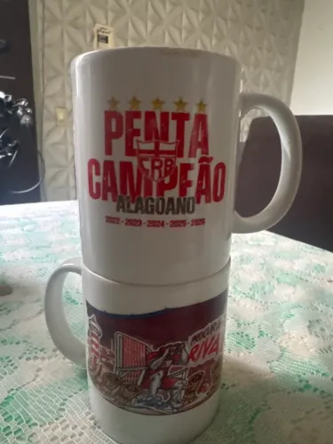 canecas CRB penta campeão