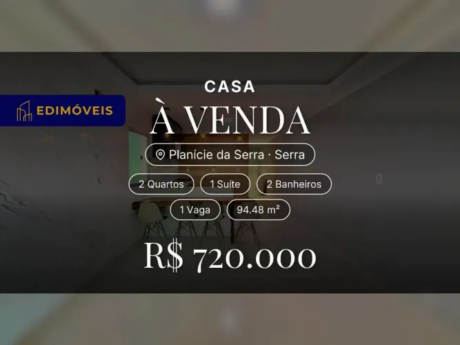 Seu Novo Lar em Planície da Serra: Casa com 2 Quartos e Área Gourmet!