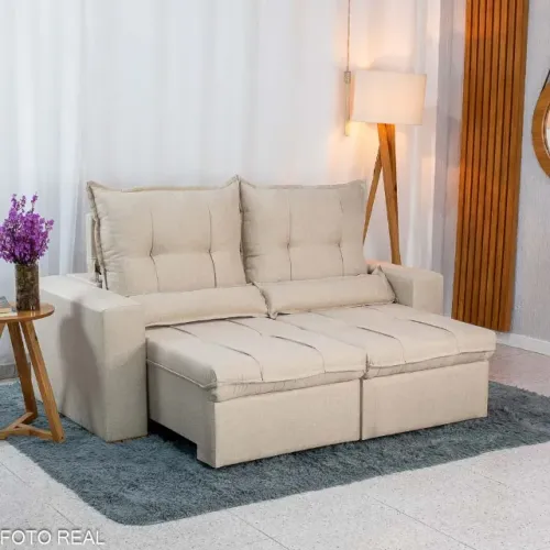 Sofá Retrátil Reclinável Catar 1,80m__Novo. Pronta Entrega.