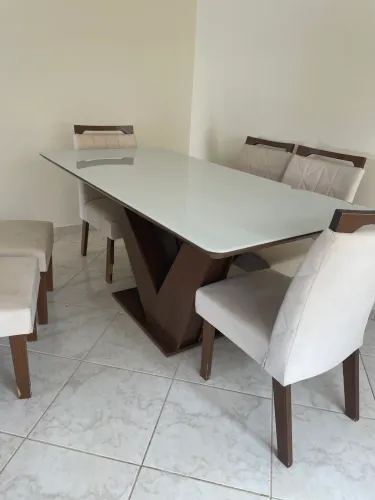 Mesa de jantar de 6 lugares